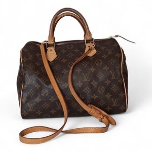 Louis Vuitton Speedy 30 Bandouliere Shoulder Bag  Brown Monogram Canvas